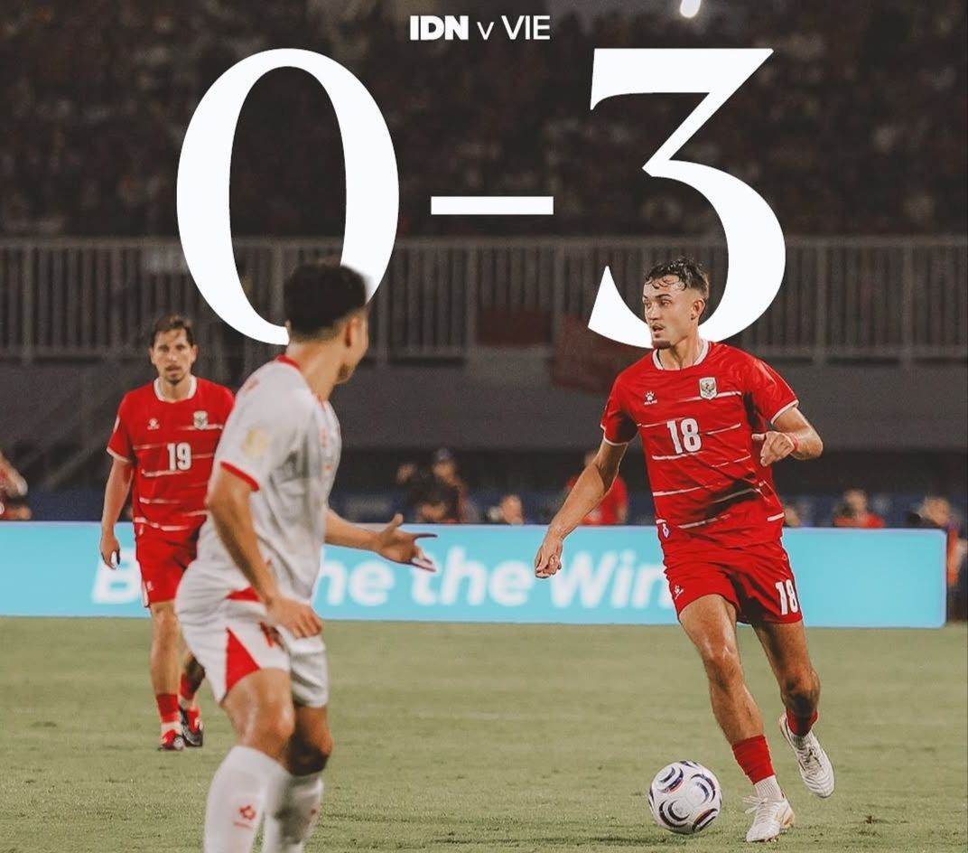 Kalah dari Vietnam, Timnas Indonesia Harus Menang Lawan Singapura pada Pertandingan Terakhir Grup A Piala AFF 2026