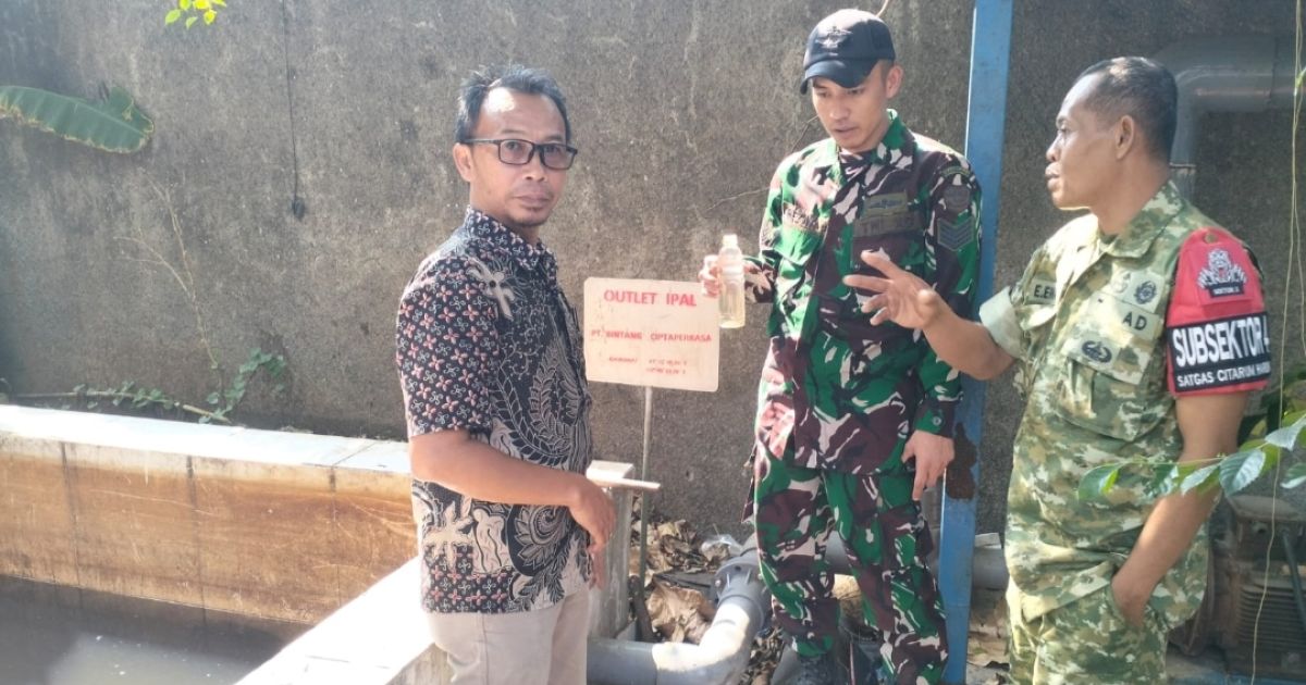 Satgas Citarum Harum Patroli Kawasan Industri di Majalaya, Kualitas Air Limbah PT BCP Terpantau Normal