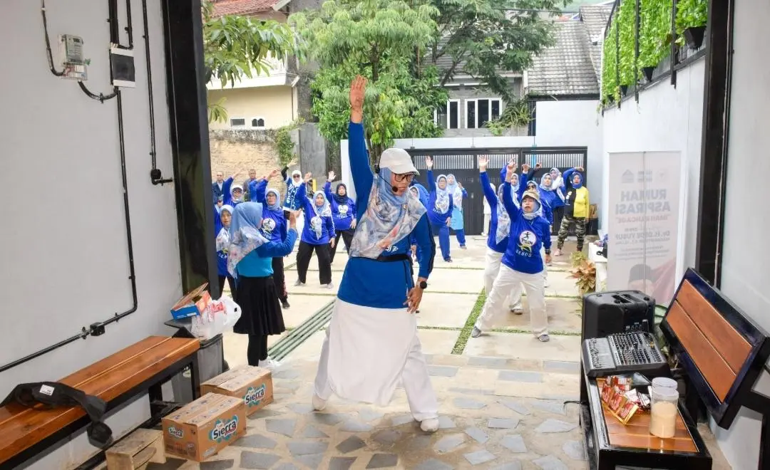Tingkatkan Kebugaran dan Kebersamaan, Rumah Aspirasi Rancage Ajak Warga RW 11 Baleendah Senam Sehat