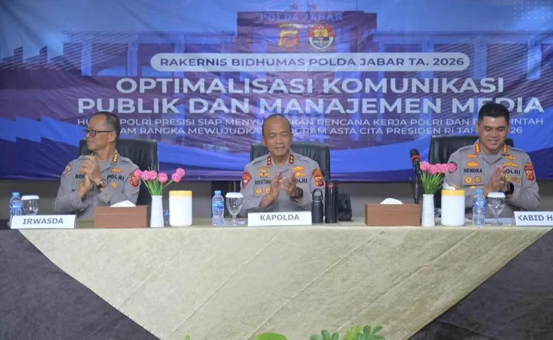 Rakernis Bid Humas 2026, Kapolda Jabar Minta Jajaran Dukung Program Asta Cita Presiden RI