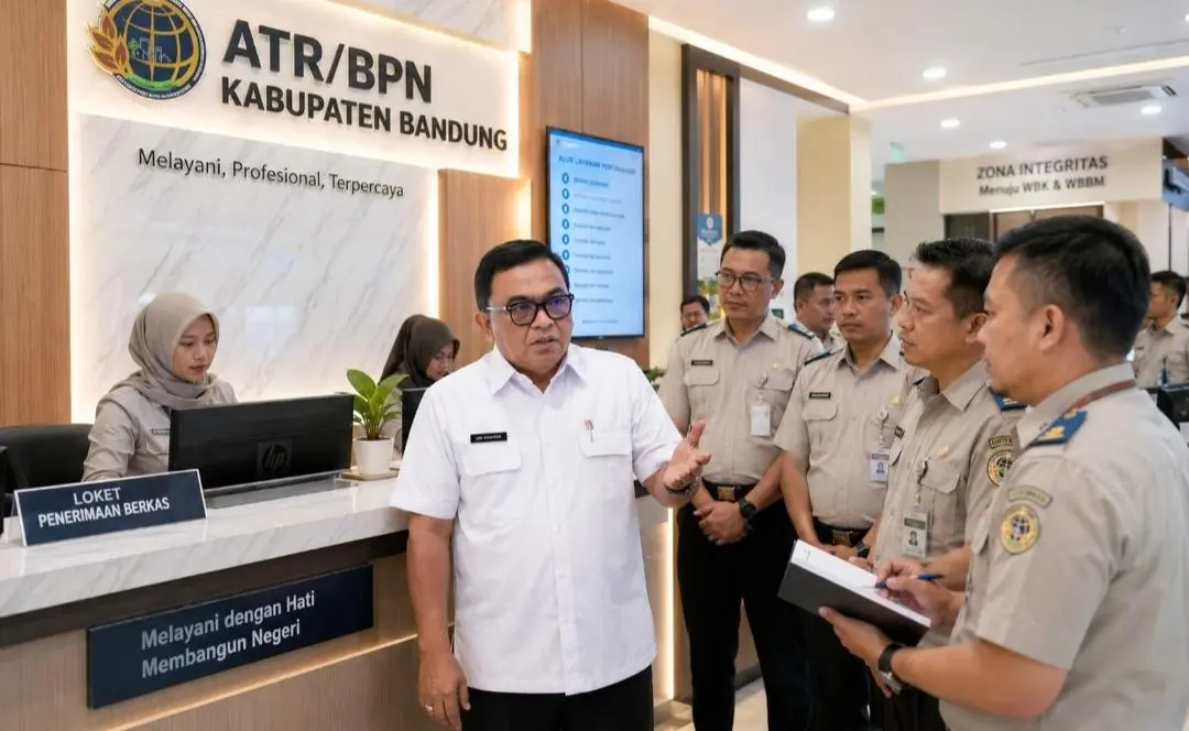 Sambut Kunker Kanwil ATR/BPN Jabar, Kakan BPN Kabupaten Bandung Tegaskan Komitmen Permudah Layanan Pertanahan