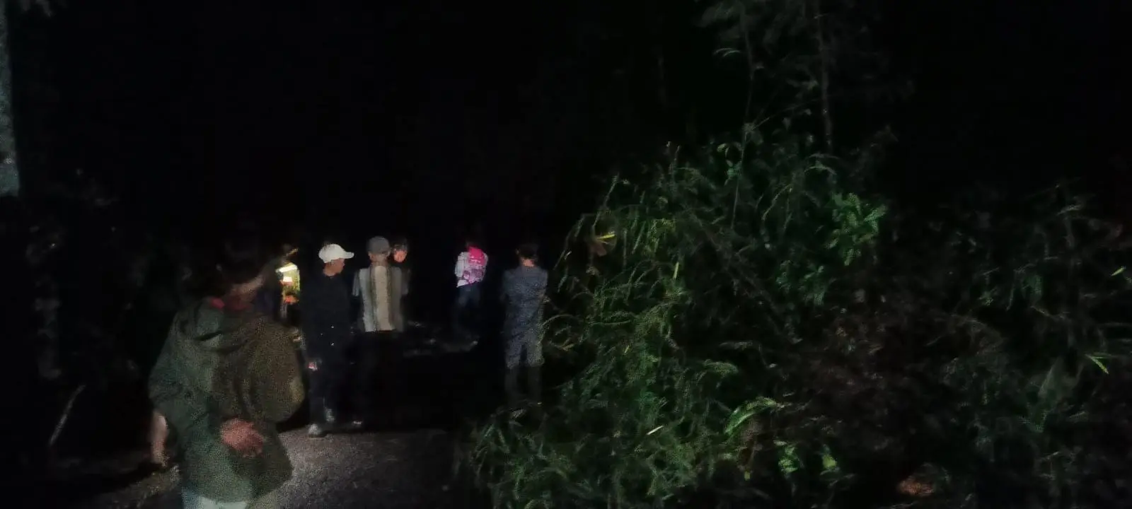 Polres Garut Bersama Polsek Pakenjeng Tangani Longsor dan Pohon Tumbang Akibat Hujan Lebat