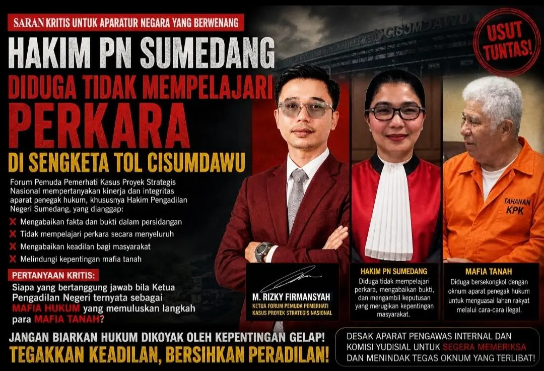 Desakan Usut Dugaan “Mafia Peradilan” di PN Sumedang Menguat, KPK Diminta Turun Tangan