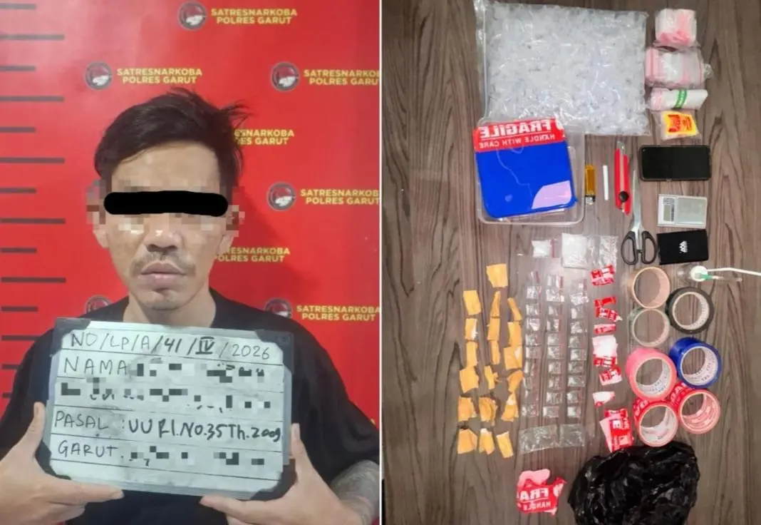 Polda Jabar Bongkar Jaringan Peredaran Sabu di Garut, Satnarkoba Polres Garut Amankan Pelaku dan Barang Bukti