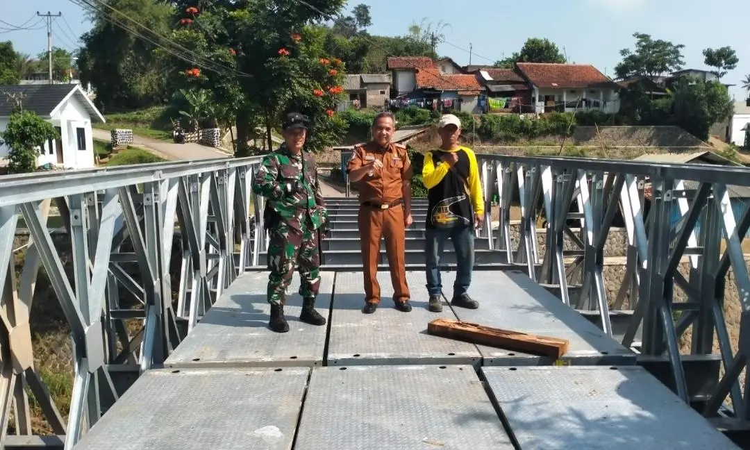 Camat Pipin Pastikan Jembatan Bailey Radug Segera Bisa Digunakan, Pengerjaan Dikebut