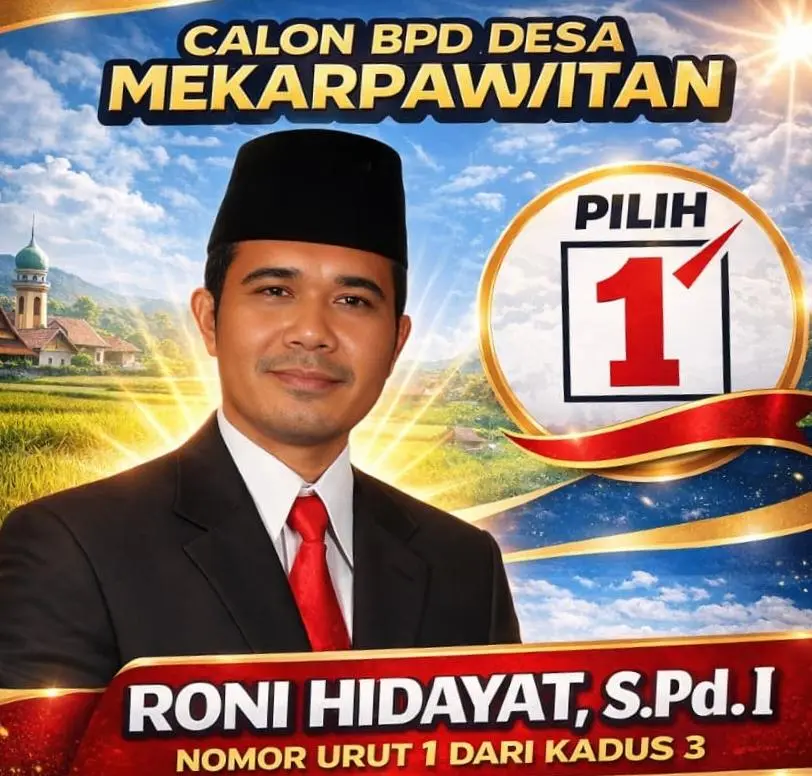 Dari Ketua RW Dua Periode, Roni Hidayat Maju sebagai Calon BPD Desa Mekarpawitan