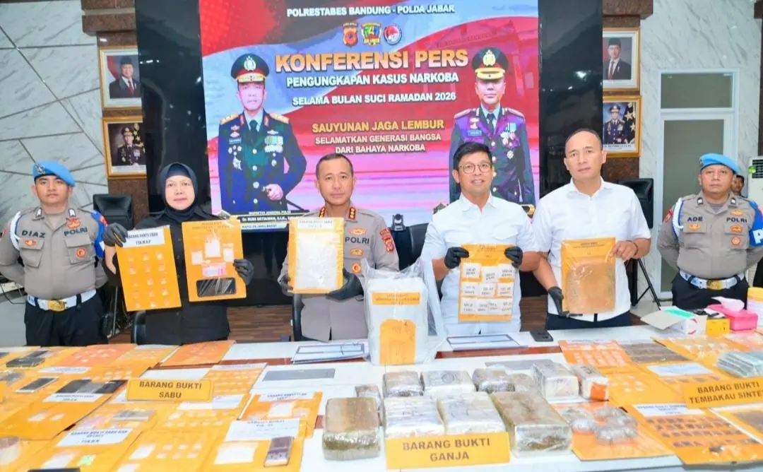 30 Kasus Narkoba Terbongkar Saat Ramadan di Bandung, 39 Tersangka Diciduk Polisi