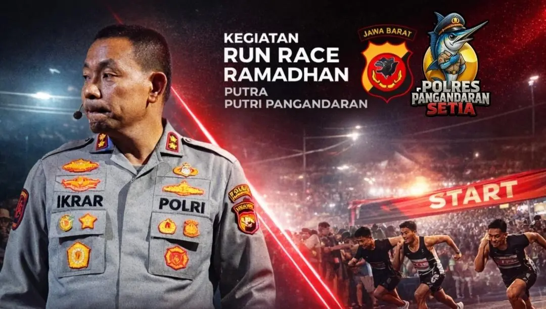 Polres Pangandaran Gelar Run Race Ramadan 2026, Ribuan Anak Muda Tumpah Ruah Ramaikan Ajang Lari Malam Penuh Semangat Positif