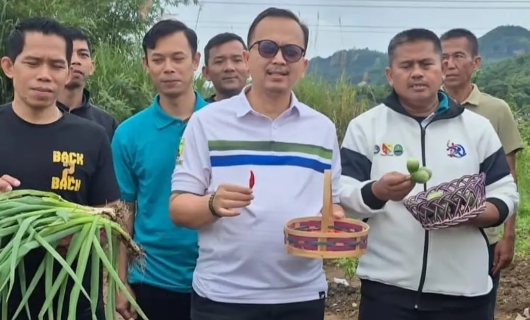 Kepala Dispora Dicky Anugrah Gelar Panen Raya dan Gerakan Tanami Halaman Kantor 