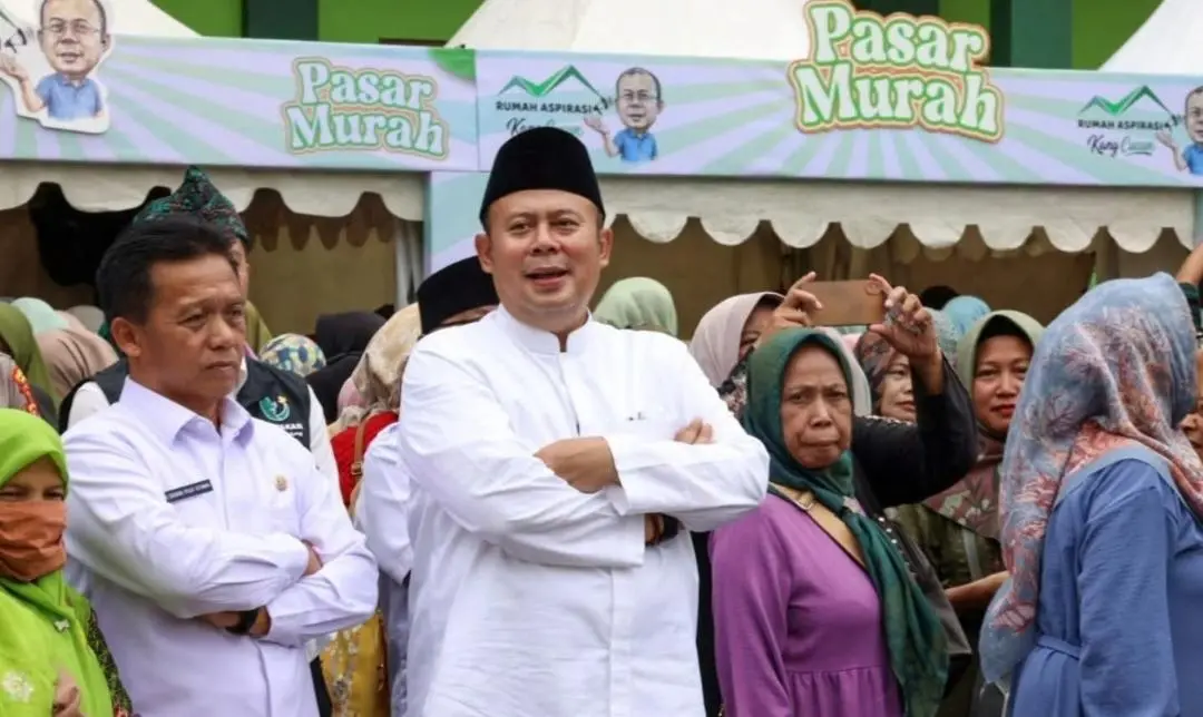 Cucun Ahmad Syamsurijal Gelar Pasar Murah di Ponpes Sa’adatuddaroin, Ringankan Beban Warga Jelang Idul Fitri 1447 H