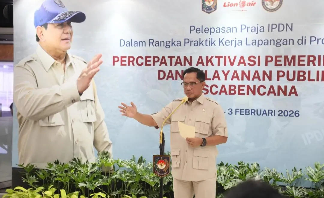 Mendagri Minta Praja IPDN Terapkan Ilmu Pemerintahan Selama Bantu Daerah Bencana