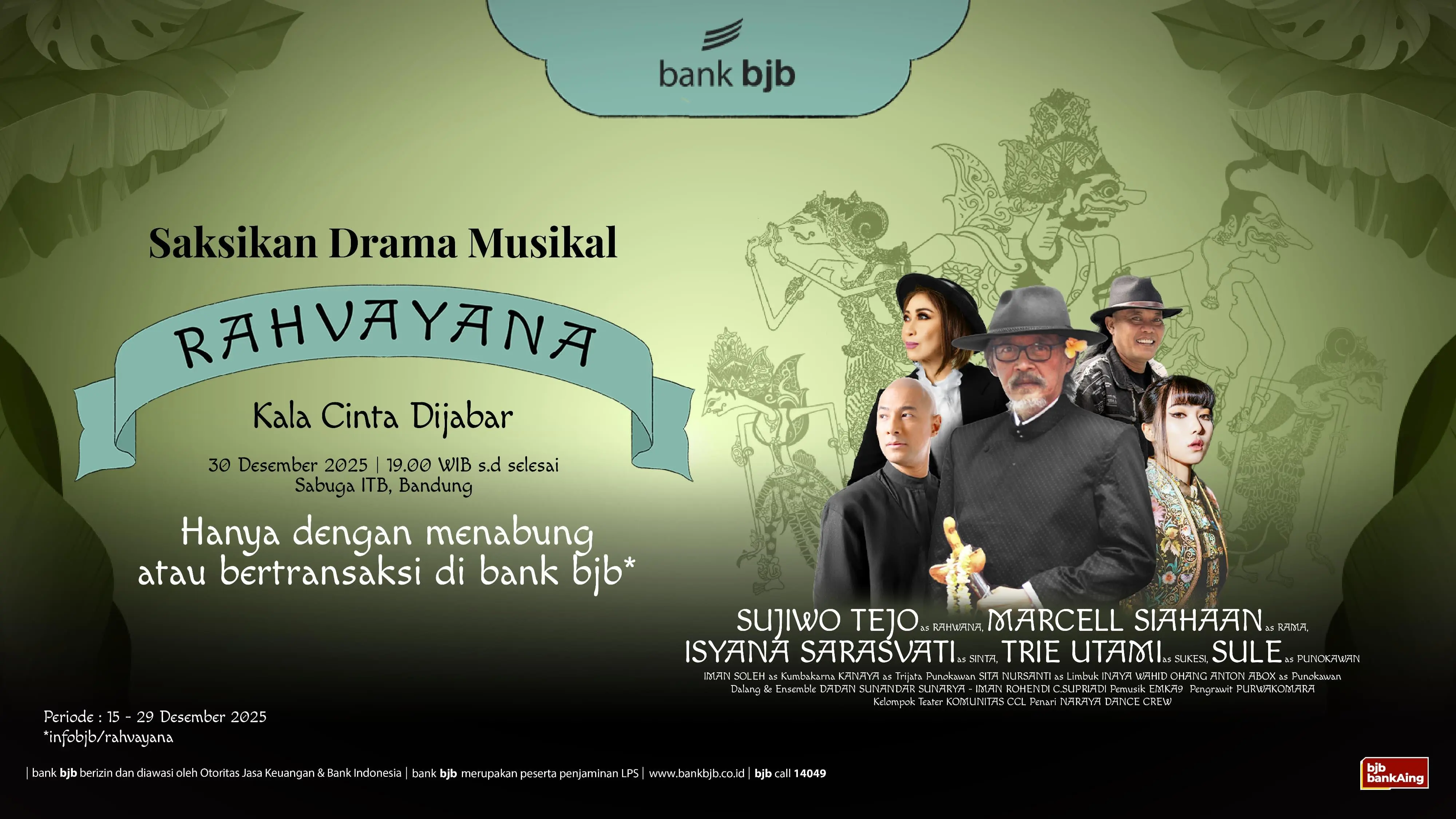 bank bjb Tawarkan Tiket Drama Musikal Rahvayana Spesial Akhir Tahun!