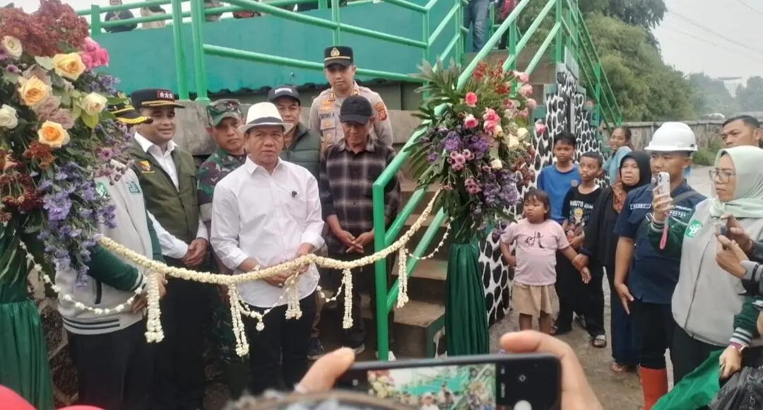 Tokoh Masyarakat Ucapkan terimakasih ke Kang DS, Jembatan Lamajang Sudah Layak Dipergunakan