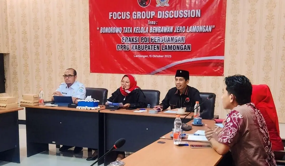 Fraksi PDI Perjuangan DPRD Lamongan Gelar FGD: Solusi Persoalan Banjir dan Gagal Panen di Bengawan Jero