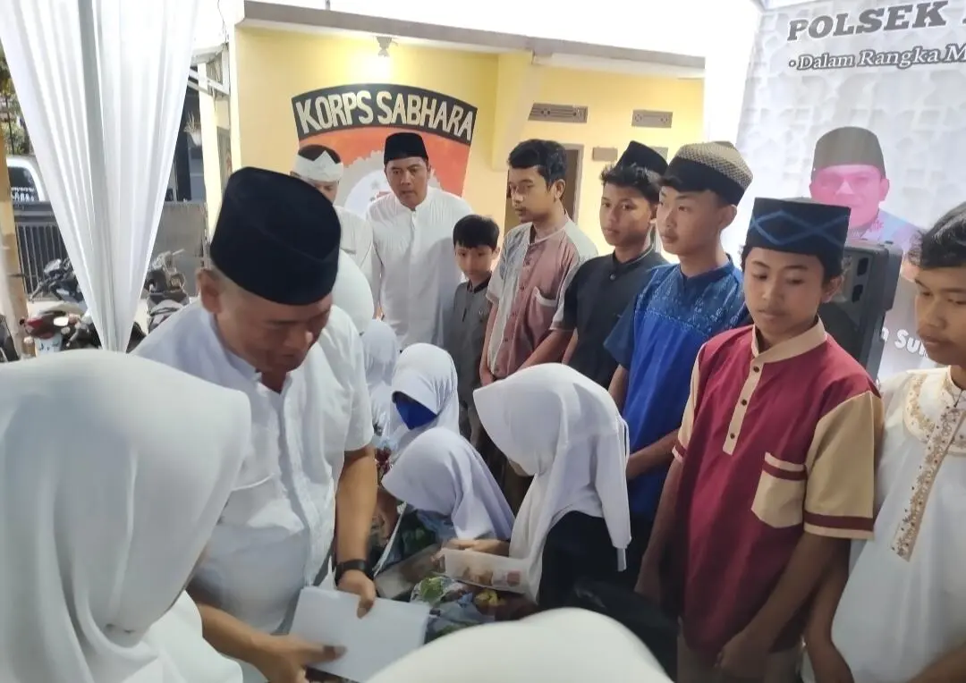 Polsek Majalaya Berikan Santunan untuk 20 Anak Yatim di Momen Maulid Nabi SAW