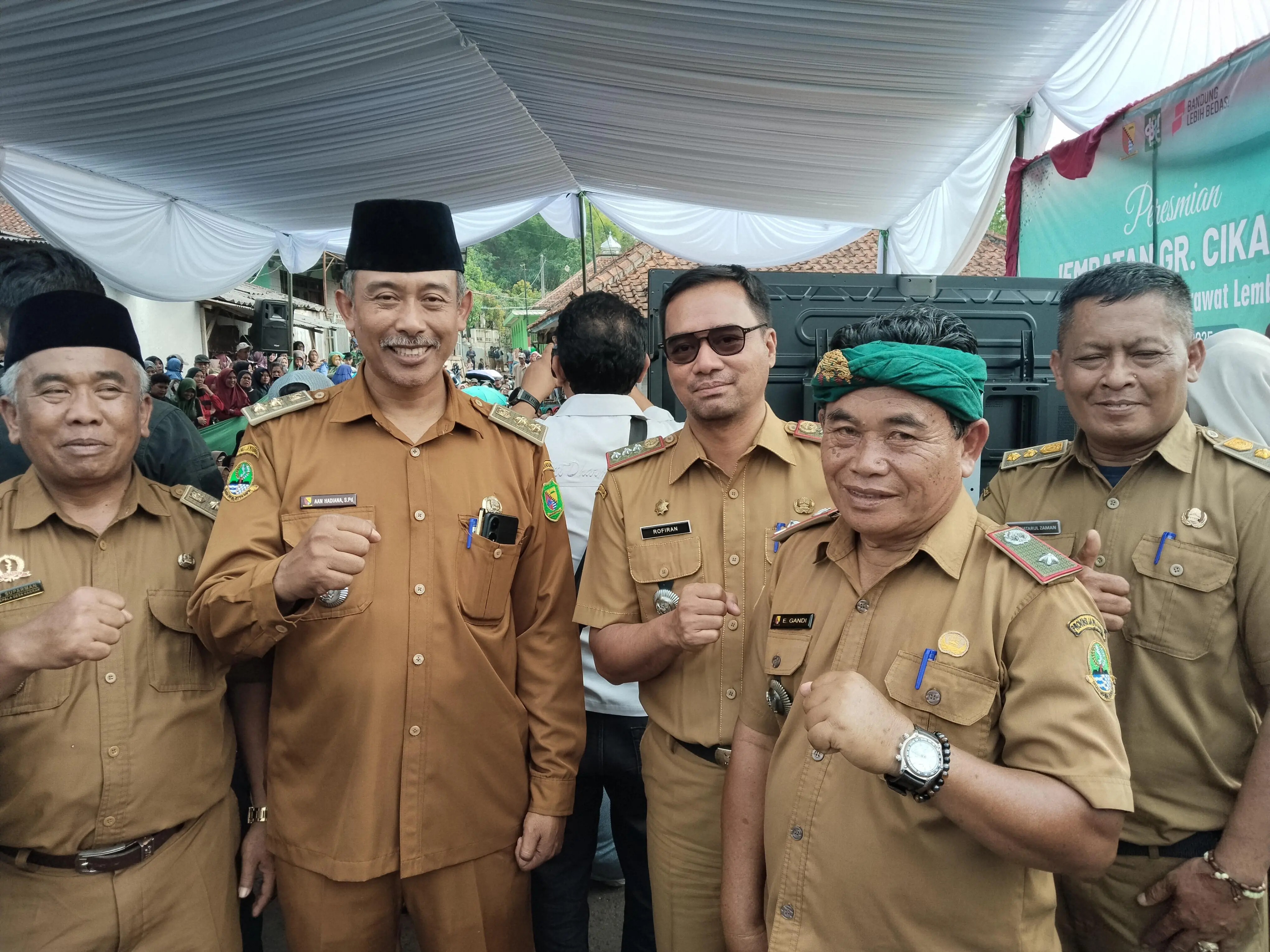 Kades Aan Hadiana Ucapkan Terima Kasih Atas Peresmian Jembatan Gor Cikawao  