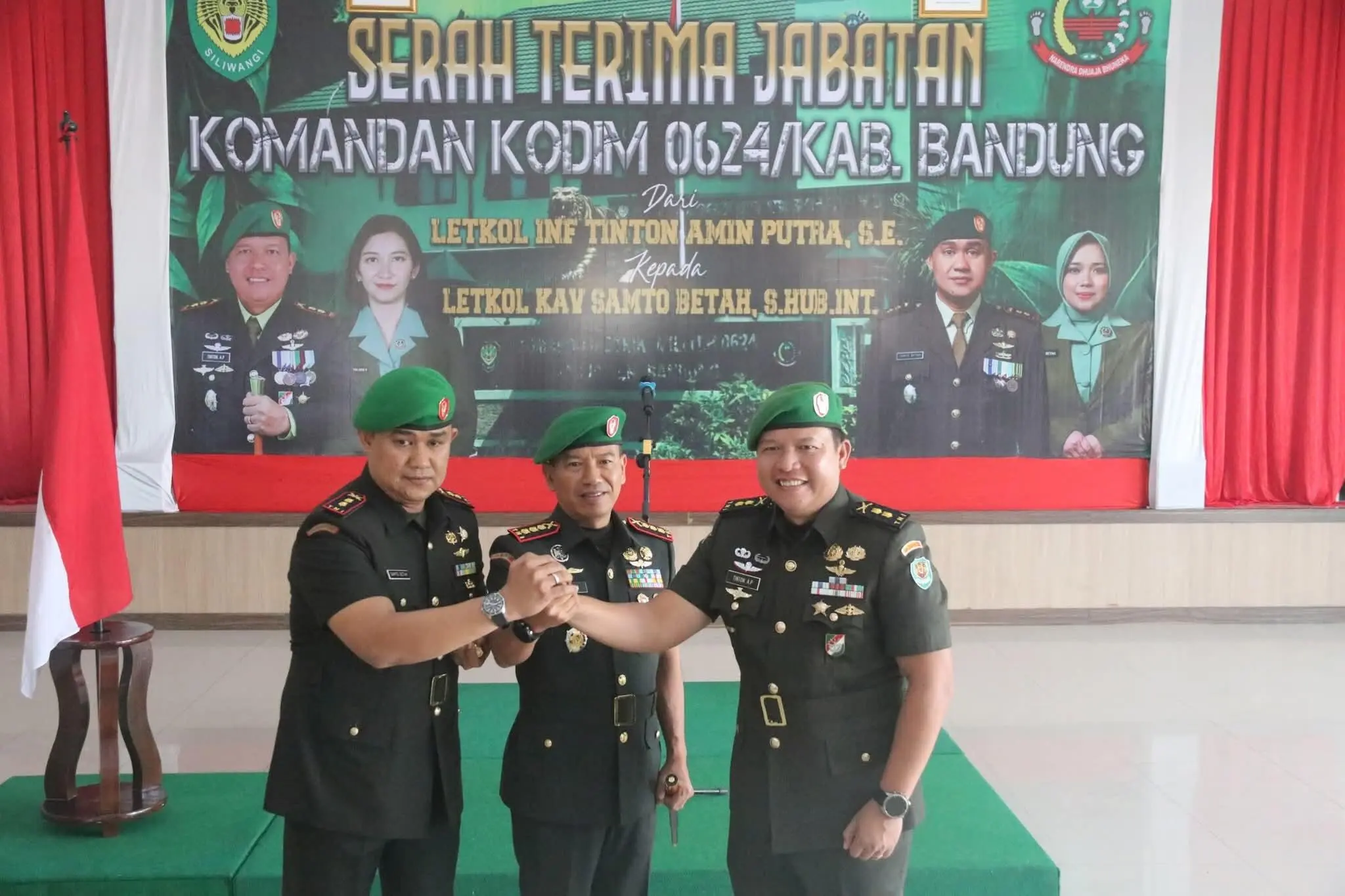 Letkol Kav Samto Betah Resmi Jabat Dandim 0624/Kab. Bandung
