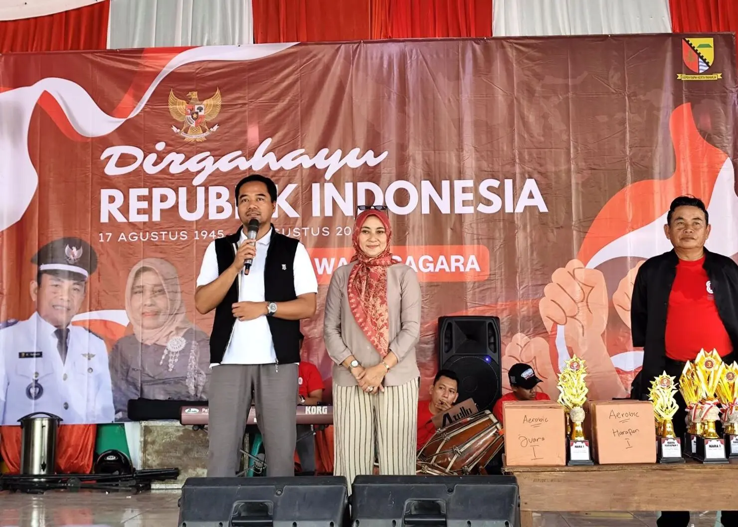 Camat Majalaya Hadiri Milangkala ke-176 Desa Wangisagara Sekaligus Peringatan HUT RI ke-80