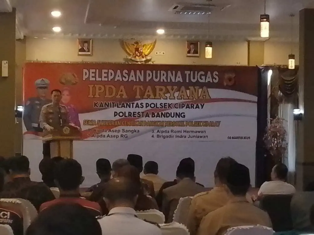 Polsek Ciparay Rayakan Purna Tugas dan Kenaikan Pangkat dengan Hangat