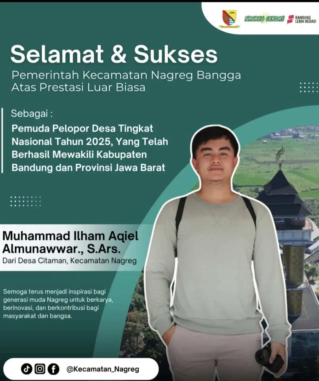 Wakili Jabar, Muhammad Ilham Aqiel Almunawwar Ikuti Lomba Pemuda Pelopor Desa ke Tingkat Nasional 